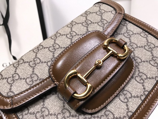 Gucci經典款女包 602205 古馳1955經典馬銜扣 小號 Gucci爆款女士單肩斜挎包  gqy3917